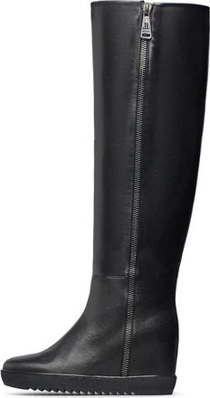 Loriblu Inner Platform Boots - Dames - Hoge Laarzen - Zwart - 39 EU - Leer - Schoenen