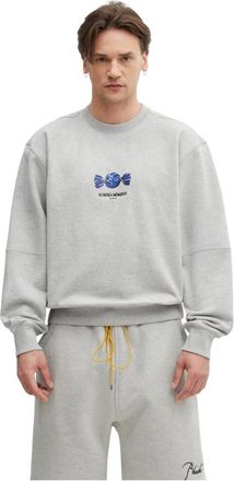 Ader Error Hoodies & sweatvesten, Heren, Grijs, L, Katoen, Sweatshirt Met Een Patch