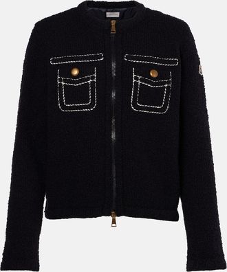 Moncler Piumino in bouclé di misto lana