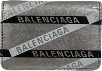 Balenciaga Pre-owned Bi-fold Portemonnee - Dames - Vintage Accessoires - Grijs - ONE Size - Leer - Vintage