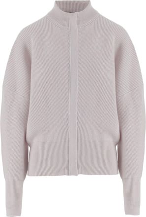 SA SU PHI Pink Concealed Zip Striped Cashmere Sweater