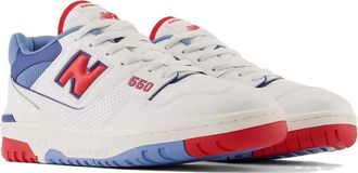 New Balance Mens New Balance 550 BB550NCH Sneakers Mens White True Red Leather Lifestyle Shoes