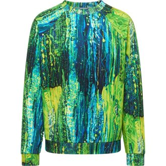 Carlo Colucci AI Drip Knit Sweatshirt - Heren - Sweatshirts - Veelkleurig - L - Katoen - Hoodies & sweatvesten