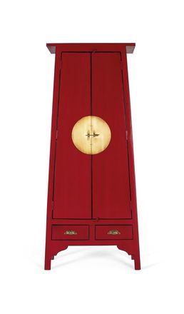 Giner&Colomer Armario con 2 puertas y 2 cajones en madera de mango