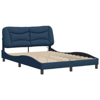 vidaXL Con Led Sin Colch&oacute;n Tela Azul 140x190 Cm Vidaxl