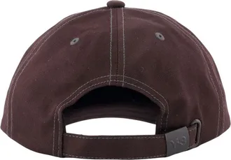 Yohji Yamamoto Unisex Dad Cap - Y-3 Synthetic Burgundy Accessories Hats