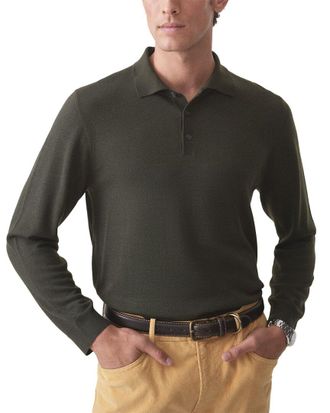 J.McLaughlin J.Mclaughlin Savona Wool & Silk-Blend Polo Shirt