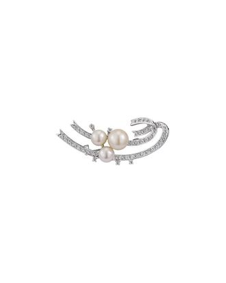 Genevive Silver Cz Brooch