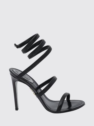 Rene Caovilla Juniper Stiletto Sandals with Iconic Snake Strap