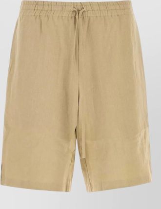 Le Kasha linen bermuda shorts single back pocket