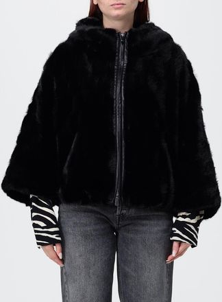 Pinko Giubbotto con cappuccio in pelliccia sintetica con chiusura a zip