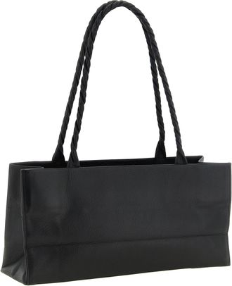 Issey Miyake Leather Shoulder Bag - Black