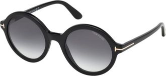 Tom Ford Stijlvolle Zonnebril Nicolette-02 Zwart - Dames - Zonnebrillen - Zwart - 52 MM - Accessoires