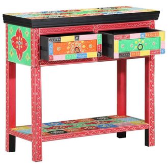 Berkfield Home Console Table with Drawers Multicolour Engineered Wood