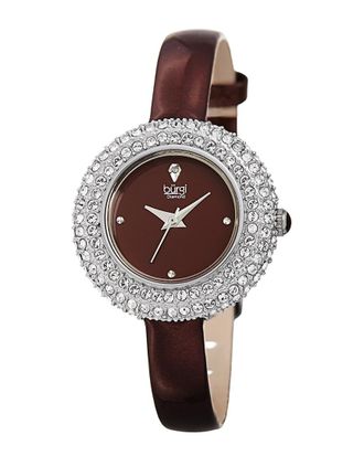 Bürgi Burgi Womens Swaroski Encrusted & Diamond Marker Watch
