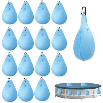 OEM Juego De 16 Pesas Para Cubiertas De Piscina Con Ganchos, Bolsas Impermeables Para Colgar Cubiertas De Piscina, Bolsas De Agua De Pvc Grueso Para Pisci