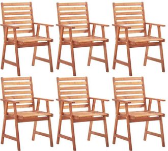 vidaXL Vidaxl - Sillas De Comedor Para Jard&iacute;n 6 Uds Madera Maciza De Acacia