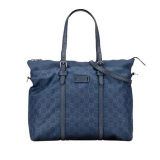 Gucci Pre-owned Tote Bags, female, Blue, Size: ONE SIZE Pre-owned Nylon Tote Bag