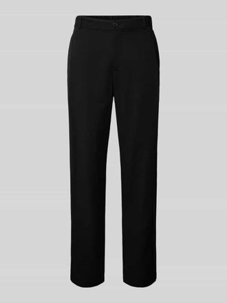 Emporio Armani Regular Fit Hose mit Leinen-Anteil in Black, Gr&ouml;&szlig;e 48