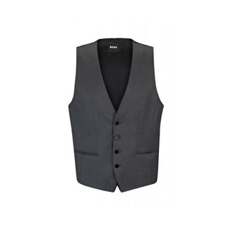 HUGO BOSS Heren, Pakken, Grijs, Maat: 5XL Wol