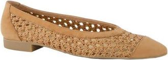 Paul Green Daisy Pointed Toe Flat in Sisal Diva Combo at Nordstrom, Size 8.5Us
