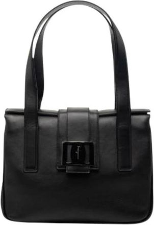 Ferragamo Pre-owned Shoulder Bags, female, Black, Size: ONE SIZE Pre-owned Tote Bag