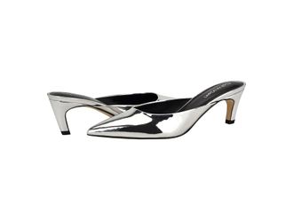 Calvin Klein Kalyn High Womens Heels Silver Mirror Metallic : 7.5 M, Leather/Synthetic