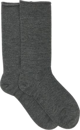 Brunello Cucinelli Cashmere Knit Socks Gray