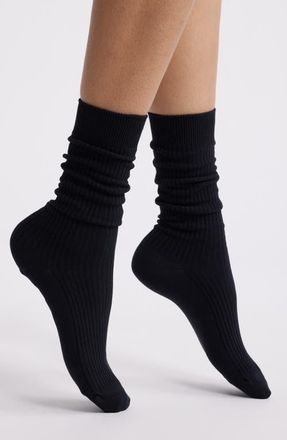 Nordstrom Slouch Dress Socks in Black at Nordstrom, Size 9