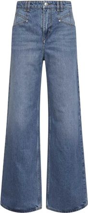 Isabel Marant Wide Jeans - Dames - Loose Fit Jeans - Blauw - S - Katoen - Jeans