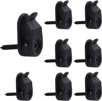 No Brand 16 Ganchos Gen&eacute;ricos Para Guirnaldas De Luces De Exterior, Resistentes Al Agua, Ideales Para Decoraci&oacute;n, Fiestas, Hogar Y Fotograf&iacute;a (8 Negros, 8 Blan