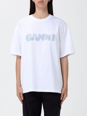 Ganni T-shirts in cotone organico con logo