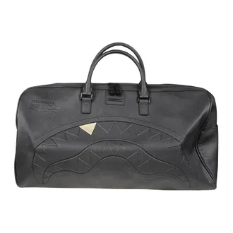 Sprayground Borsone Duffle con Dettagli Oro a Dente di Squalo Neri a Rilievo - - Bags - Uomo - Nero - ONE SIZE