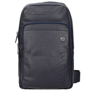 Piquadro Herrens Blaue Leder-Umh&auml;ngetaschen