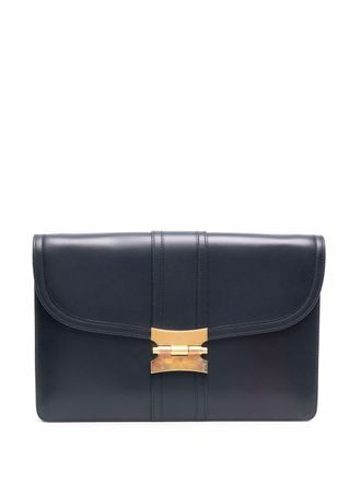Hermès 1997 flap clutch - Blue