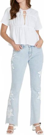 Free People Eva X Petunia Patchwork Jeans In Light Wash