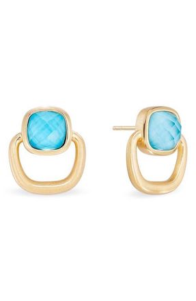 Dean Davidson Monterey Knocker Stud Earrings in Iridescent Turq/Gold at Nordstrom