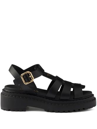 Prada FishermanS Leather Flatform Sandals Shoes