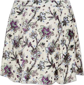 Kate Spade New York Satin Devore Mini Rok - Dames - Korte rokken - Wit - M - Polyester - Rokken
