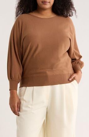 Max Studio Dolman Elbow Sleeve Sweater in Vicuna at Nordstrom Rack, Size 3X