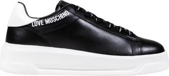 Love Moschino Moderne Sneakers met Logo Detail - Dames - Sneakers - Zwart - 39 EU - Schoenen