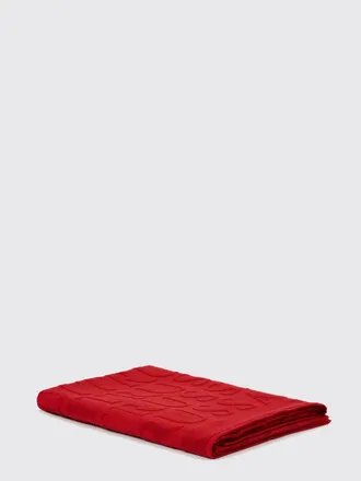 Trussardi Telo mare in spugna di cotone con logo jacquard tono su tono
