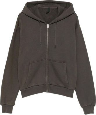 _J.L-A.L_ Lave zip hooded hoodie - Brown