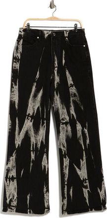 Rta Jamie Marbled High Waist Relaxed Leg Jeans in Black Marquina at Nordstrom Rack, Size 36