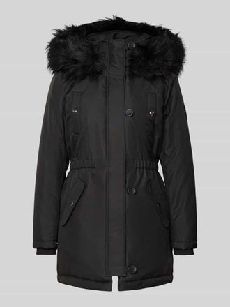 Only Shaped Fit Parka mit Label Patch Modell IRIS in Black, Gr&ouml;&szlig;e XS