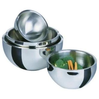 GSW Saladier Isotherme - Gsw - 30 Cm - Acier Inoxydable - 5,50 L - Couvercle &Eacute;tanche - Double Paroi