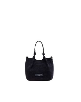 Gianni Chiarini Womens Handbag Dua Suede Midnight Blue Cow Leather Handbags Hand Bags