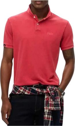 Superdry Vintage Destroy Polo Shirt - Heren - Polos - Rood - S - Katoen - Tops