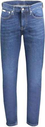 Calvin Klein Blauwe Katoenen Heren Slim Tapered Jeans - Heren - Slim Fit Jeans - Blauw - W28 L32 - Katoen - Jeans