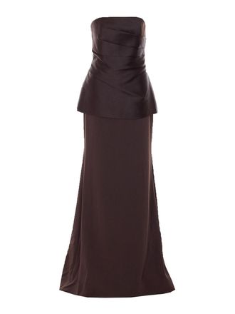 Solace London Brown Alia Maxi Dress